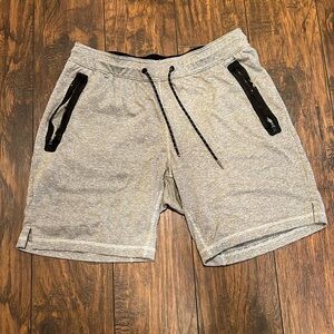 American Eagle Medium Grey striped Athletic shorts